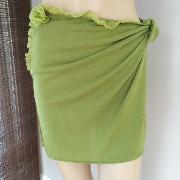 olive green swim cover up